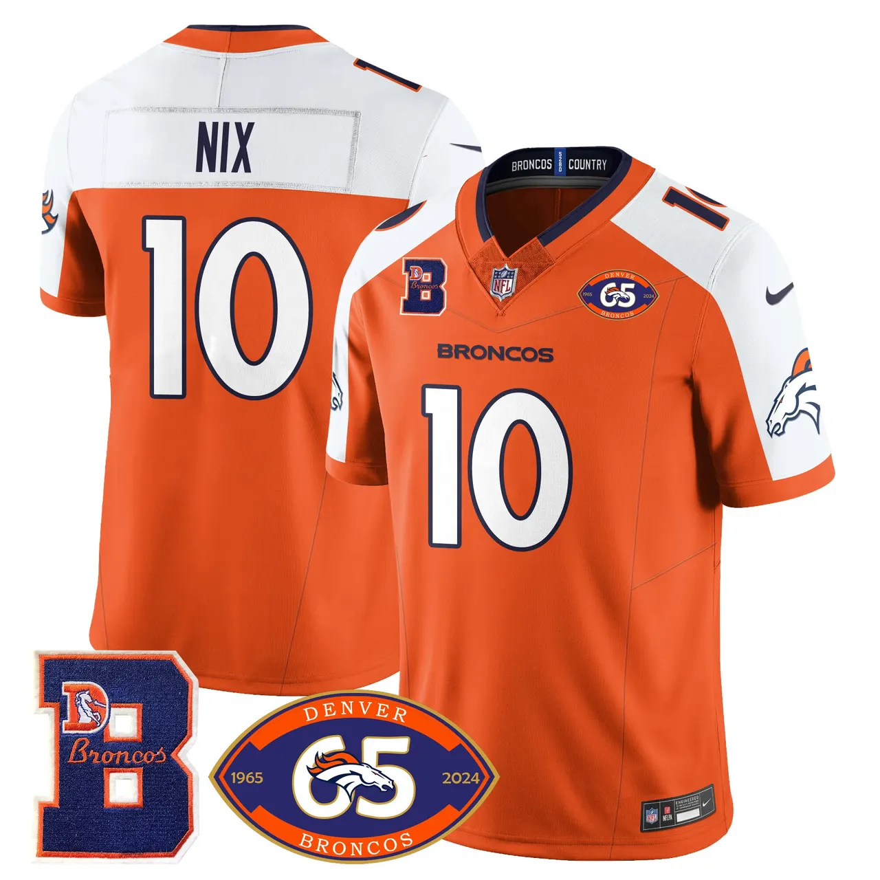 Denver Broncos Nike 1959 Stitched Jersey - The Broncos Jersey All Stitched - Navy - Image 21