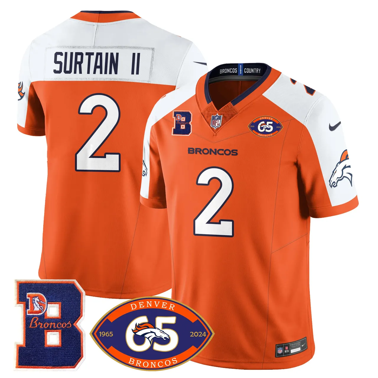 Denver Broncos Nike 1959 Stitched Jersey - The Broncos Jersey All Stitched - Navy - Image 25