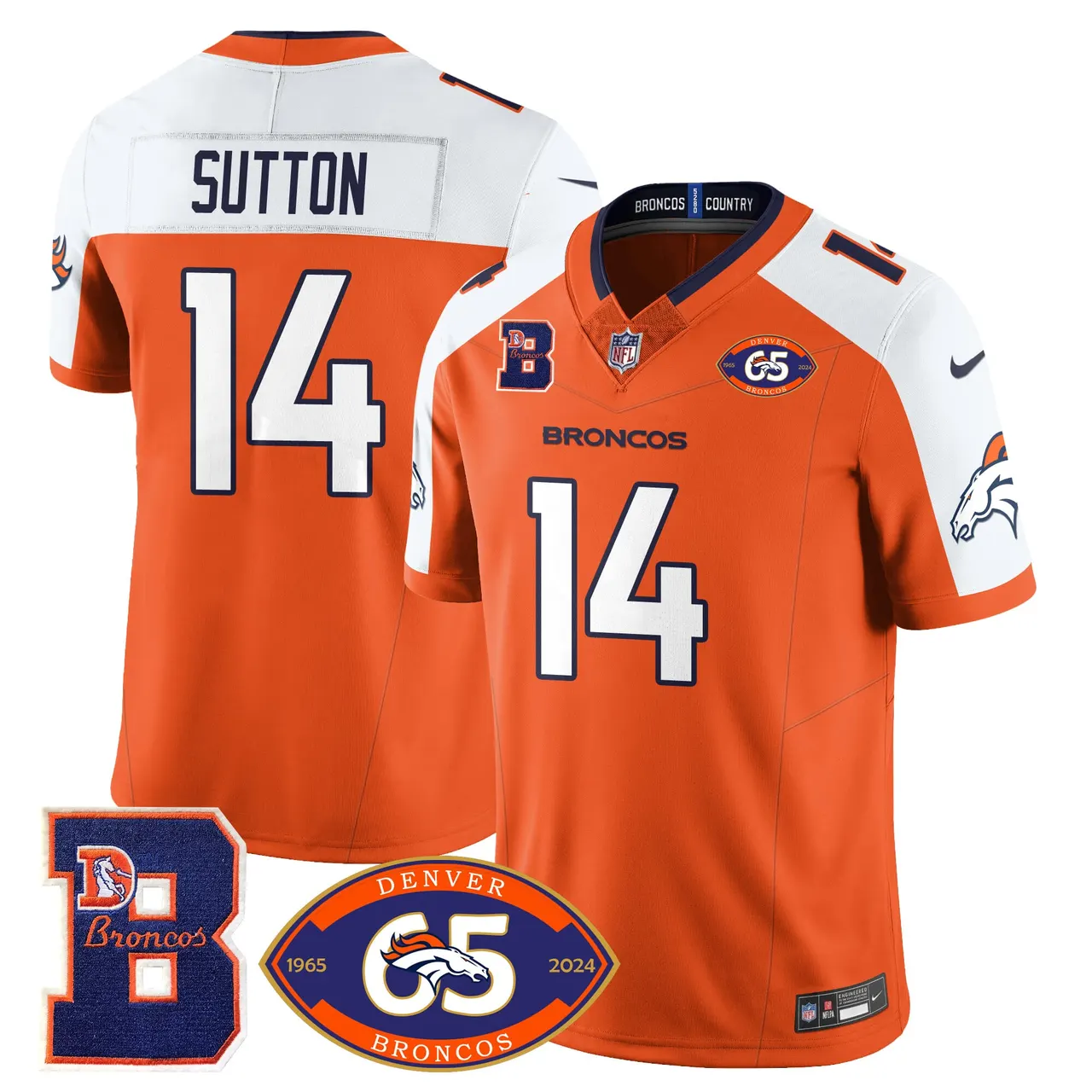 Denver Broncos Nike 1959 Stitched Jersey - The Broncos Jersey All Stitched - Navy - Image 23