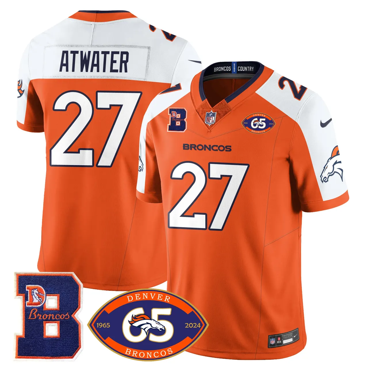 Denver Broncos Nike 1959 Stitched Jersey - The Broncos Jersey All Stitched - Navy - Image 18