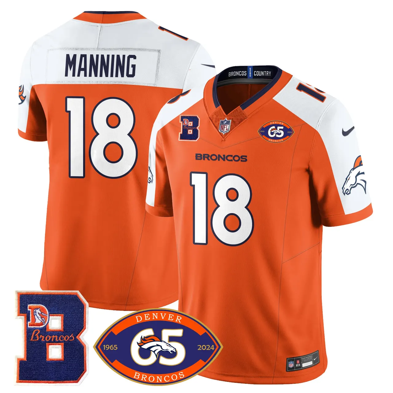 Denver Broncos Nike 1959 Stitched Jersey - The Broncos Jersey All Stitched - Navy - Image 20