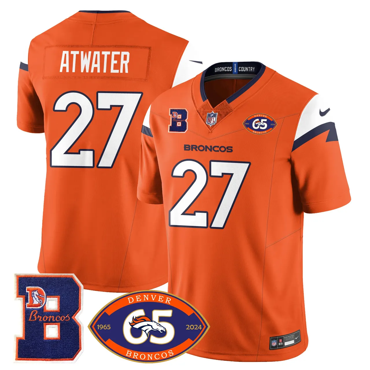 Denver Broncos Nike 1959 Stitched Jersey - The Broncos Jersey All Stitched - Navy - Image 26