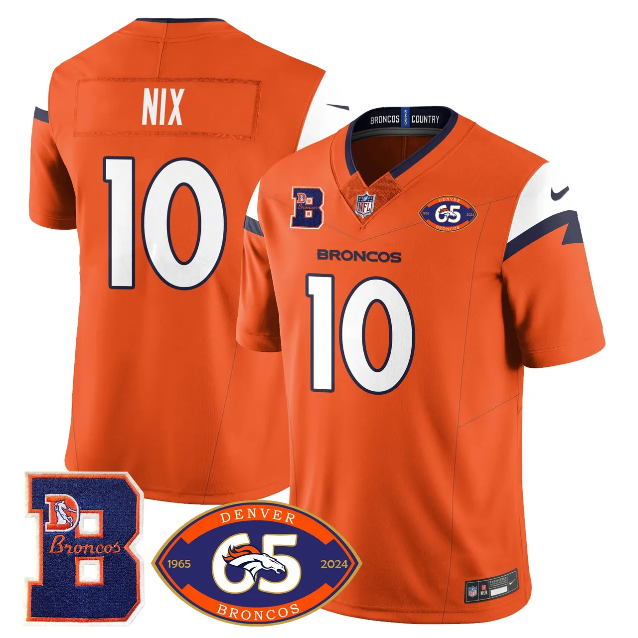 Denver Broncos Nike 1959 Stitched Jersey - The Broncos Jersey All Stitched - Navy - Image 29