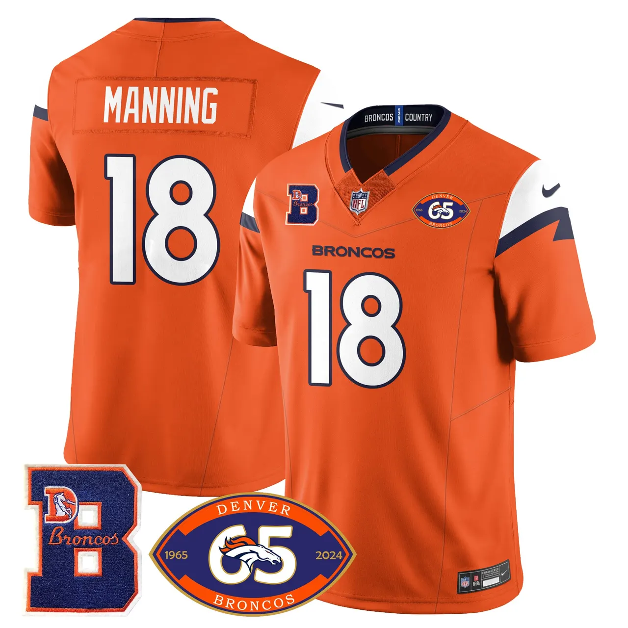 Denver Broncos Nike 1959 Stitched Jersey - The Broncos Jersey All Stitched - Navy - Image 30