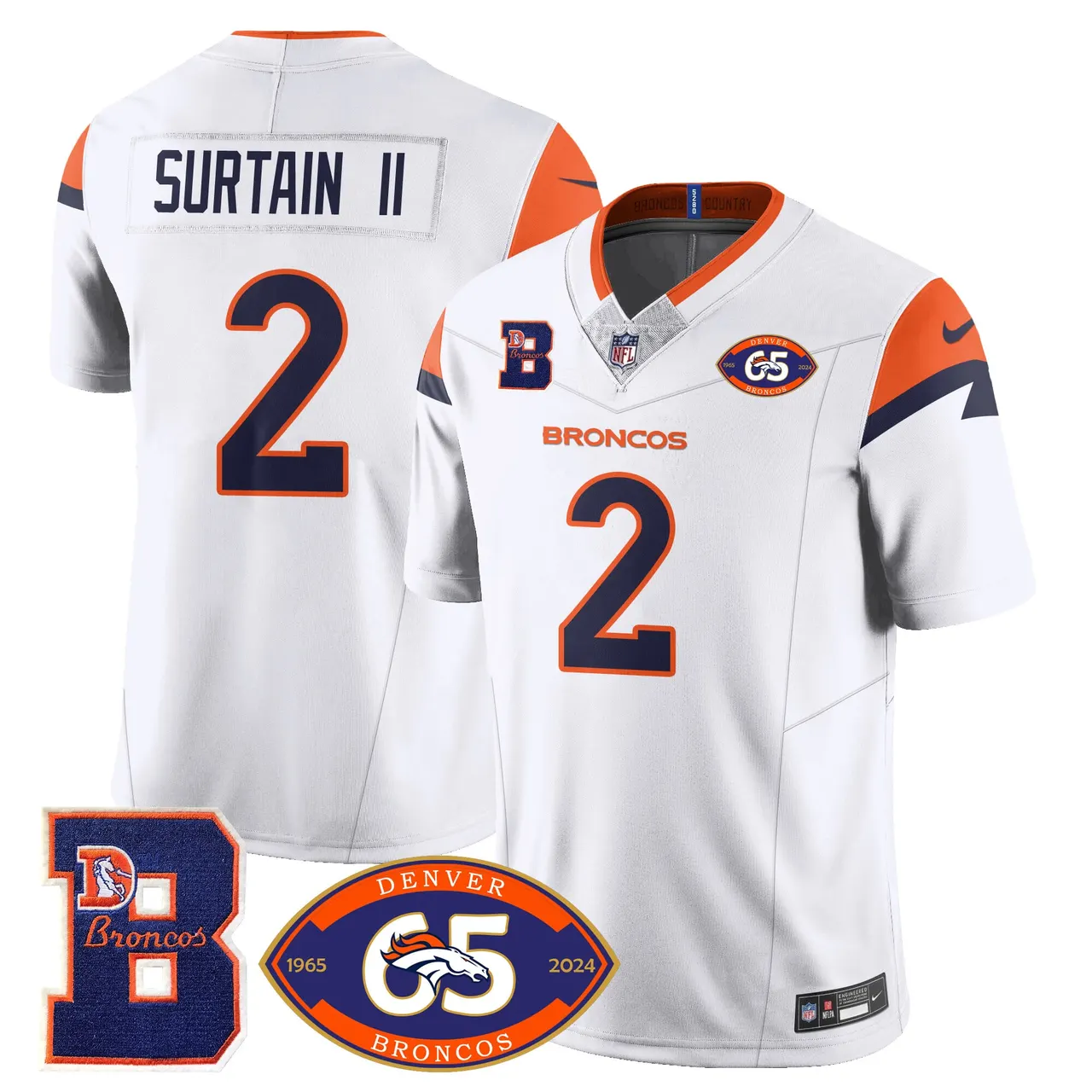 Denver Broncos Nike 1959 Stitched Jersey - The Broncos Jersey All Stitched - Navy - Image 36
