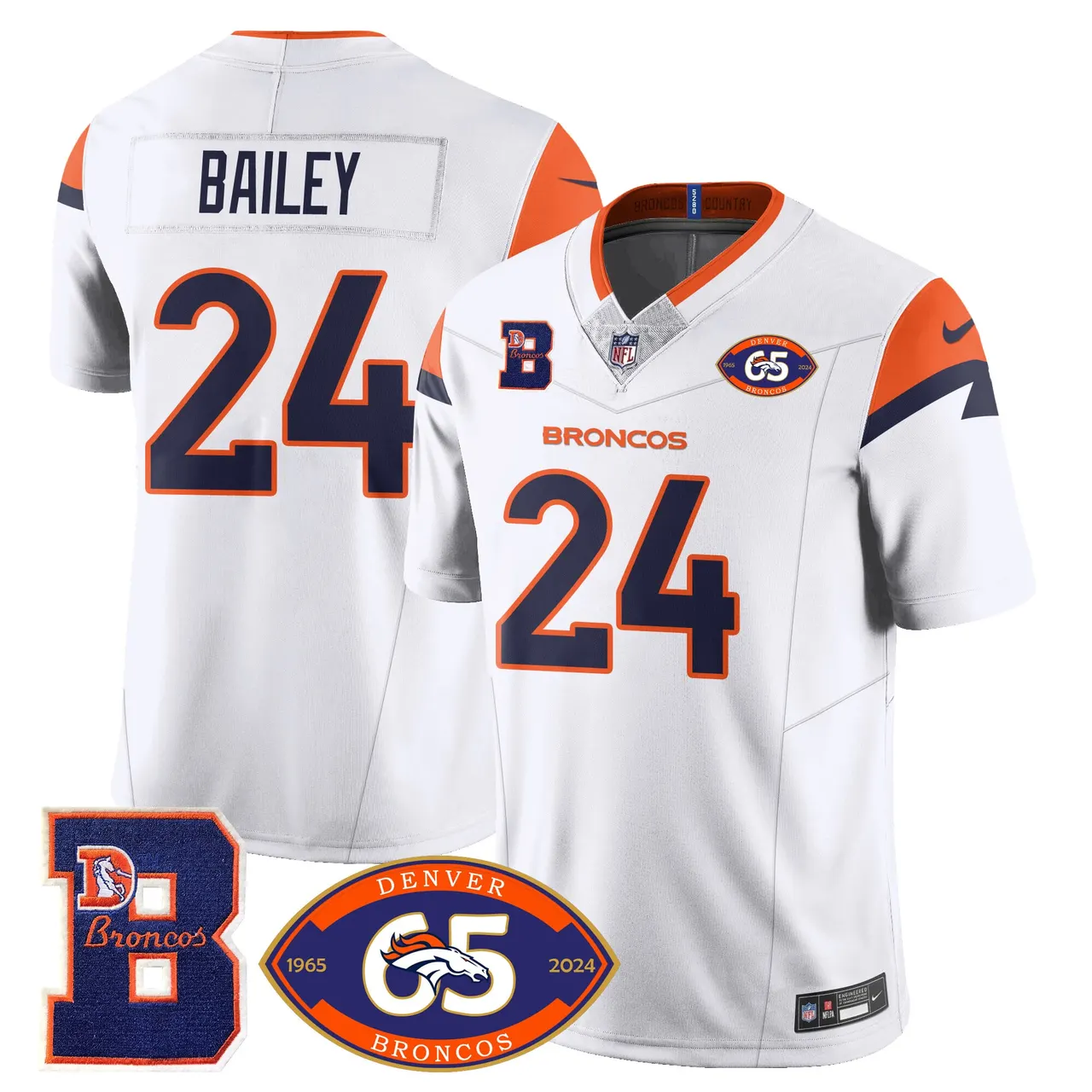Denver Broncos Nike 1959 Stitched Jersey - The Broncos Jersey All Stitched - Navy - Image 35