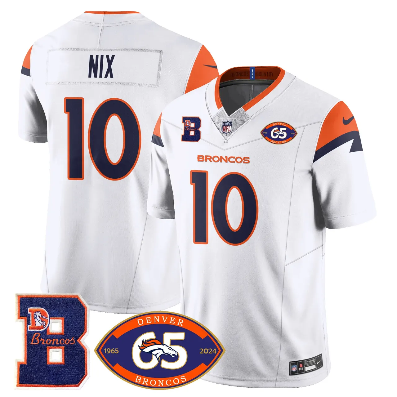 Denver Broncos Nike 1959 Stitched Jersey - The Broncos Jersey All Stitched - Navy - Image 40