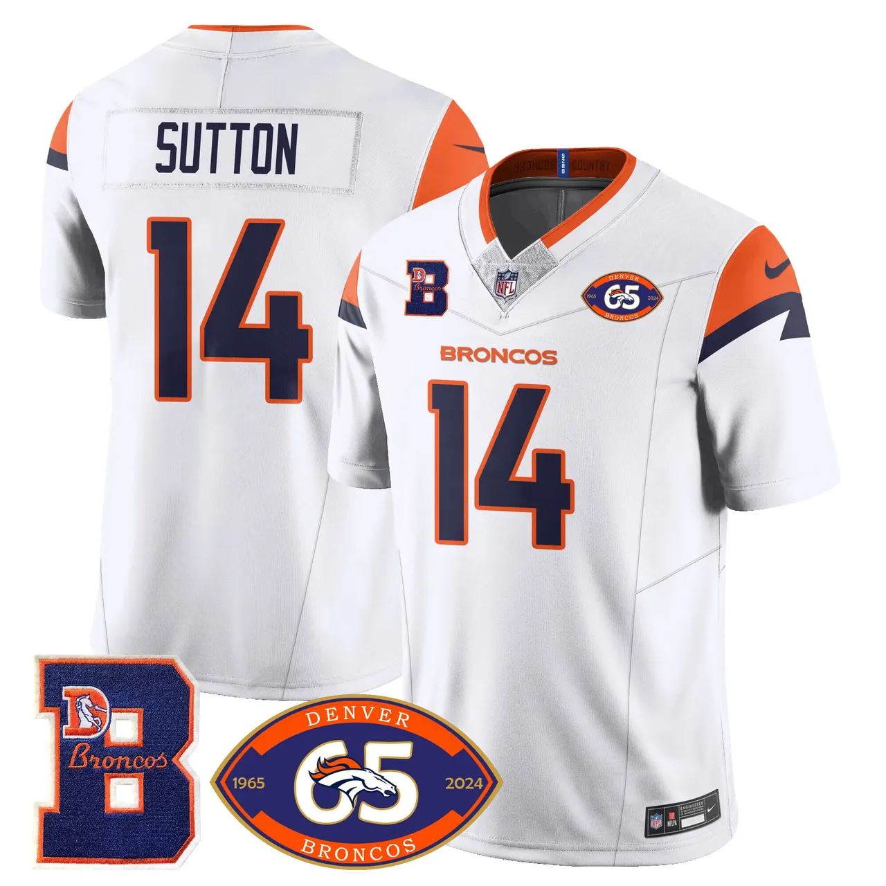 Denver Broncos Nike 1959 Stitched Jersey - The Broncos Jersey All Stitched - Navy - Image 41