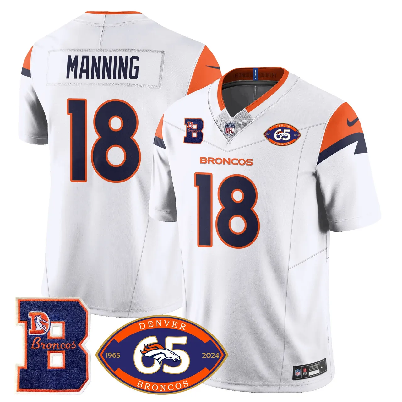 Denver Broncos Nike 1959 Stitched Jersey - The Broncos Jersey All Stitched - Navy - Image 39