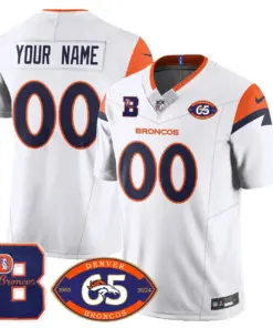 Denver Broncos Nike 1959 Custom Stitched Jersey - The Broncos Jersey All Stitched - Navy - Image 3