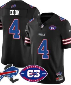 Buffalo Bills Nike 1959 Stitched Jersey - The Bills Jersey All Stitched - Black - Image 6
