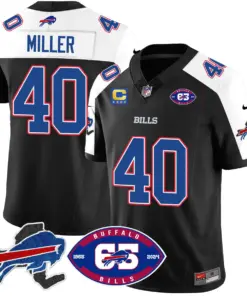 Alternative view of Buffalo Bills Nike 1959 Stitched Jersey - The Bills Jersey All Stitched - Black