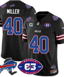 Buffalo Bills Nike 1959 Stitched Jersey - The Bills Jersey All Stitched - Black - Image 19