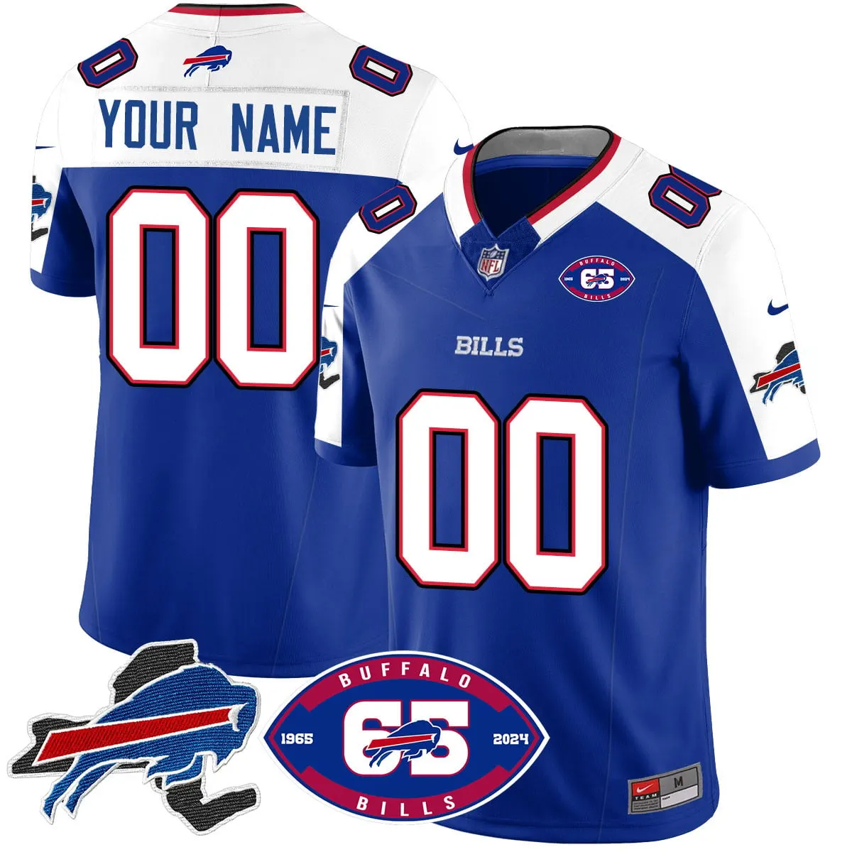 Buffalo Bills Nike 1959 Custom Stitched Jersey - The Bills Jersey All Stitched - Black - Image 4