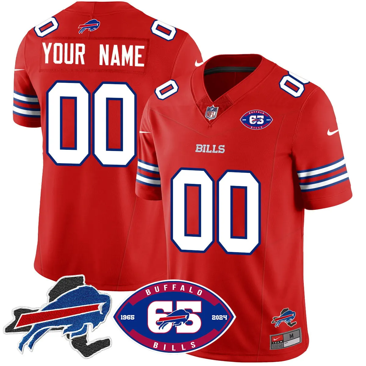 Buffalo Bills Nike 1959 Custom Stitched Jersey - The Bills Jersey All Stitched - Black - Image 3