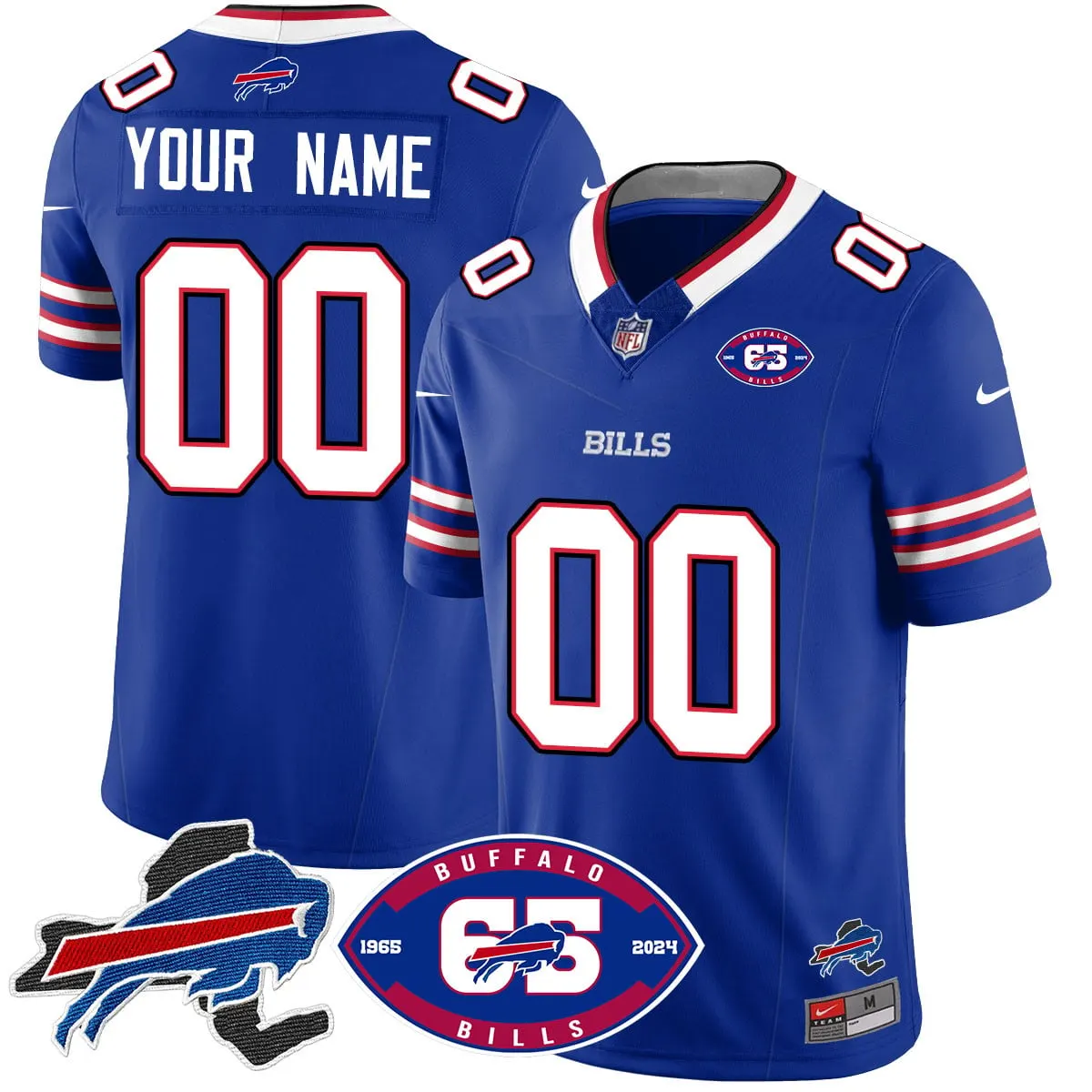 Buffalo Bills Nike 1959 Custom Stitched Jersey - The Bills Jersey All Stitched - Black - Image 5