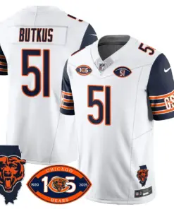 Alternative view of Chicago Bears Nike 1920 Stitched Jersey - The Bears Jersey All Stitched - White