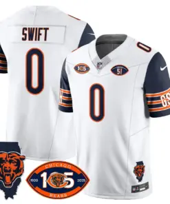 Chicago Bears Nike 1920 Stitched Jersey - The Bears Jersey All Stitched - White - Image 6