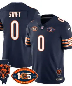 Chicago Bears Nike 1920 Stitched Jersey - The Bears Jersey All Stitched - White - Image 12
