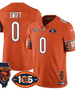 Chicago Bears Nike 1920 Stitched Jersey - The Bears Jersey All Stitched - White - Image 20