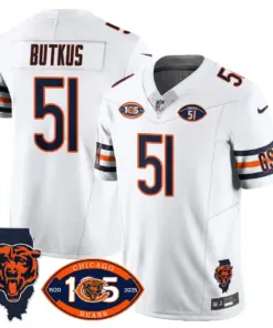Chicago Bears Nike 1920 Stitched Jersey - The Bears Jersey All Stitched - White - Image 23