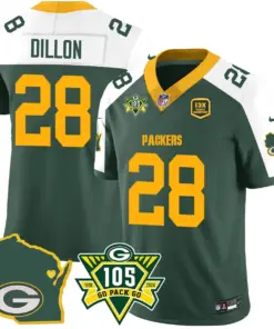 Alternative view of Green Bay Packers Nike 1919 Stitched Jersey - The Packers Jersey All Stitched - Kelly Green