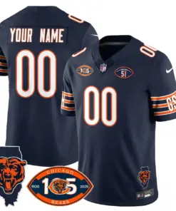 Alternative view of Chicago Bears Nike 1920 Custom Stitched Jersey - The Bears Jersey All Stitched - White