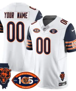 Chicago Bears Nike 1920 Custom Stitched Jersey - The Bears Jersey All Stitched - White