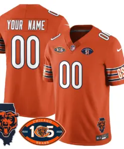 Chicago Bears Nike 1920 Custom Stitched Jersey - The Bears Jersey All Stitched - White - Image 5