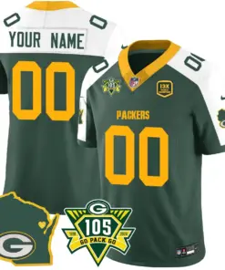 Alternative view of Green Bay Packers Nike 1919 Custom Stitched Jersey - The Packers Jersey All Stitched - Black