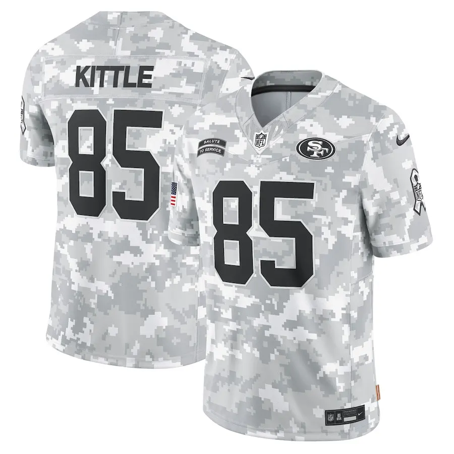 George Kittle San Francisco 49ers Nike 2024 Salute to Service Stitched Jersey - Gray