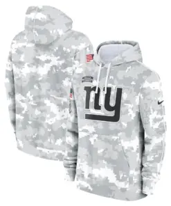 New York Giants Nike 2024 Salute to Service Pullover Hoodie - Arctic Camo