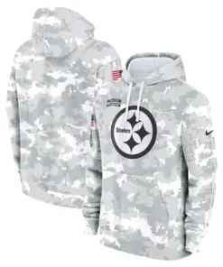 Pittsburgh Steelers Nike 2024 Salute to Service Pullover Hoodie - Arctic Camo