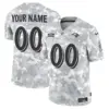 Baltimore Ravens Nike 2024 Salute to Service Custom Stitched Jersey - Gray