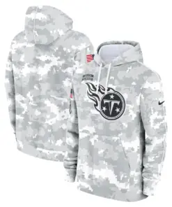 Tennessee Titans Nike 2024 Salute to Service Pullover Hoodie - Arctic Camo