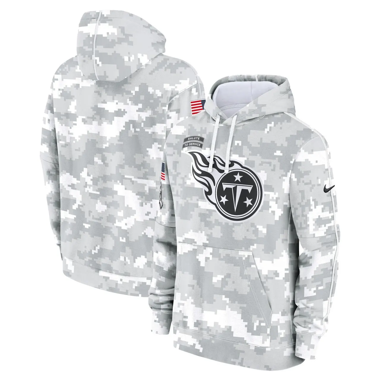 Tennessee Titans Nike 2024 Salute to Service Pullover Hoodie - Arctic Camo