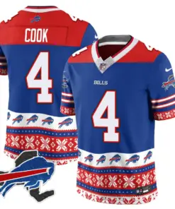 Alternative view of Buffalo Bills Nike 2024 Christmas Vapor Limited Jersey - Royal Blue