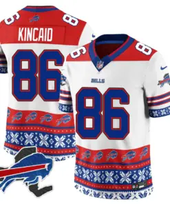 Buffalo Bills Nike 2024 Christmas Vapor Limited Jersey - Royal Blue - Image 14