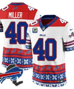 Buffalo Bills Nike 2024 Christmas Vapor Limited Jersey - Royal Blue - Image 16
