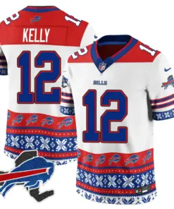 Buffalo Bills Nike 2024 Christmas Vapor Limited Jersey - Royal Blue - Image 13
