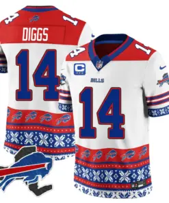 Buffalo Bills Nike 2024 Christmas Vapor Limited Jersey - Royal Blue - Image 7