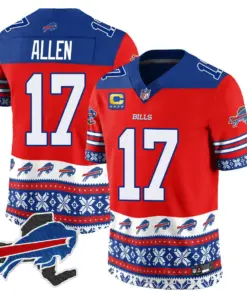Buffalo Bills Nike 2024 Christmas Vapor Limited Jersey - Royal Blue - Image 19
