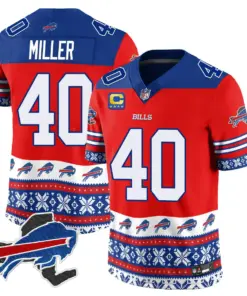 Buffalo Bills Nike 2024 Christmas Vapor Limited Jersey - Royal Blue - Image 25