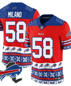 Buffalo Bills Nike 2024 Christmas Vapor Limited Jersey - Royal Blue - Image 24
