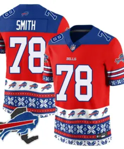 Buffalo Bills Nike 2024 Christmas Vapor Limited Jersey - Royal Blue - Image 26