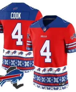 Buffalo Bills Nike 2024 Christmas Vapor Limited Jersey - Royal Blue - Image 20