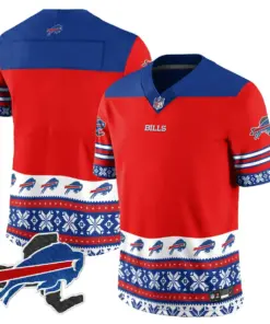 Buffalo Bills Nike 2024 Christmas Vapor Limited Jersey - Royal Blue - Image 27
