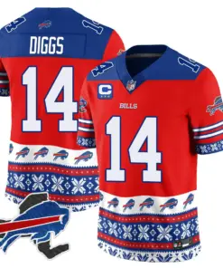 Buffalo Bills Nike 2024 Christmas Vapor Limited Jersey - Royal Blue - Image 21