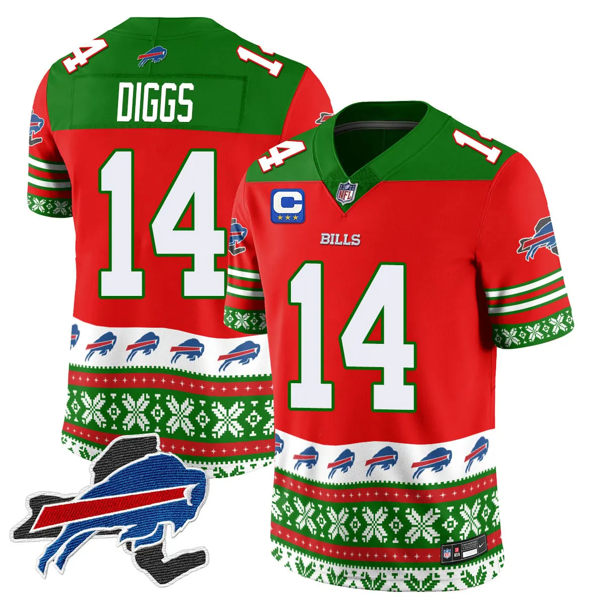 Buffalo Bills Nike 2024 Christmas Vapor Limited Jersey - Royal Blue - Image 29