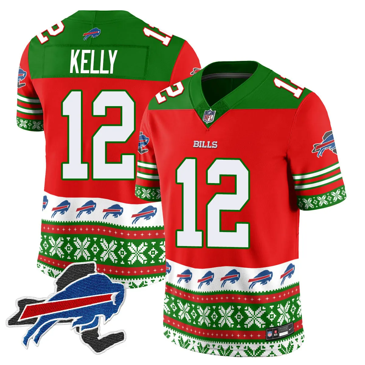 Buffalo Bills Nike 2024 Christmas Vapor Limited Jersey - Royal Blue - Image 32